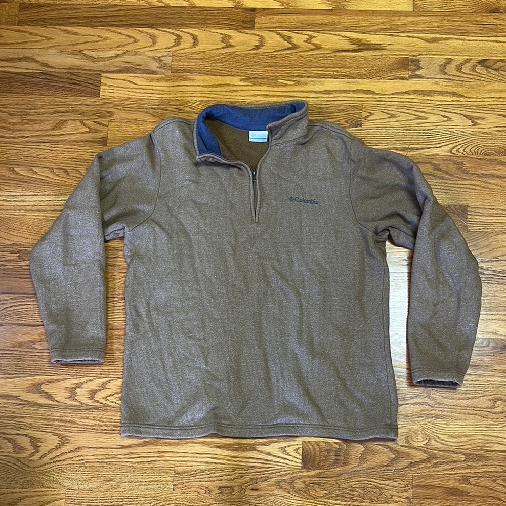 Columbia Men's Tan Zip-Up Sweater